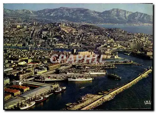 Cartes postales moderne Marseille Le Bassin de la Joliette Notre Dame de la Garde et la Corniche