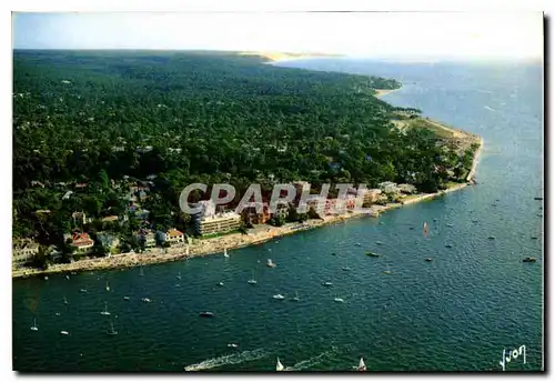 Cartes postales moderne Arcachon Gironde le Bassin avec Pereire plus loin le Moulleau et au fond a gauche la dune du Pil