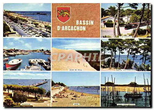 Cartes postales moderne Bassin d'Arcachon Gironde Cap Ferret La Teste Dune du Pyla Pointe aux chevaux Andernos Ares L'il
