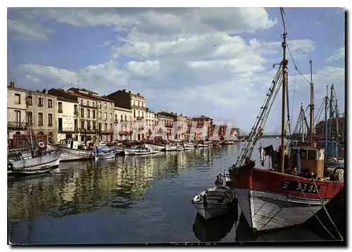 Moderne Karte Sete Bateaux de peche