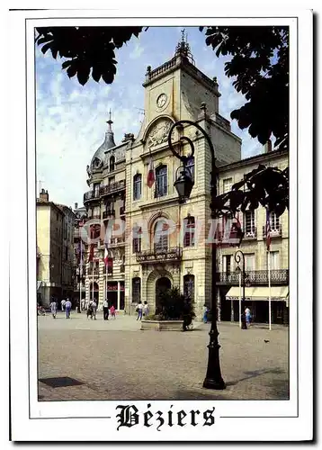 Moderne Karte Beziers Herault la Place de l'Hotel de Ville