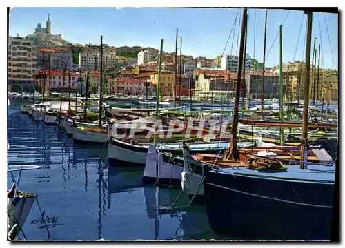 Moderne Karte Marseille le Port et Notre Dame de la Garde