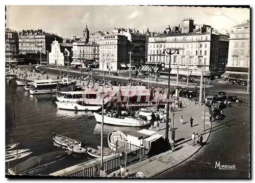 Moderne Karte Marseille B du R un coin du vieux Port et le quai des Belges