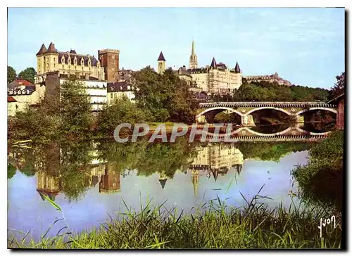 Moderne Karte Les Pyrenees Pau Pyrenees Atlantique chateau le Pont du 14 Juillet