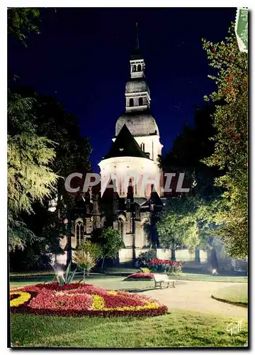 Moderne Karte En Bretagne Dinan Cotes du Nord Basilique Saint sauveur et Jardins Anglais Illumines