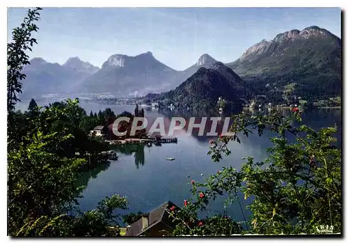 Moderne Karte Lac d'Annecy Baie de Talloires et presqu'ile de Duingt