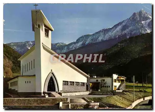 Cartes postales moderne Les Alpes en couleurs naturelles Savines le Lac Hautes Alpes l'eglise Achille de Panaskhet archi