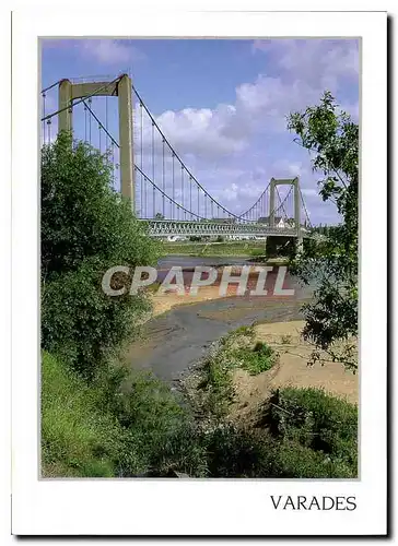 Cartes postales moderne Vardes Loire Atlantique Pont suspendu sur la Loire 1965 Photo Pierre Morisan