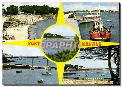 Cartes postales moderne Couleurs de Bretagne Port Navalo les Plages et le Port