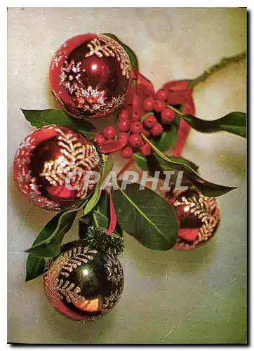 Moderne Karte Boules de noel