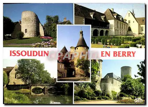 Cartes postales moderne Issoudun Idre Ruines d'une Tourelle d'escalier a pan Musee Pont Saint Paterne Boulevard Champion