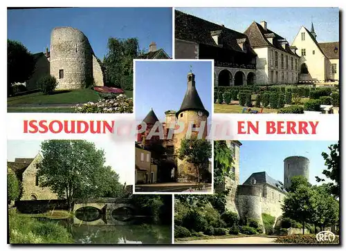 Cartes postales moderne Issoudun Indre Ruines d'une Tourelle d'escalier a pan Musee Pont Saint Paterne Boulevard Champio