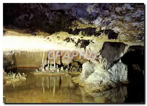 Moderne Karte En Touraine Savonniers Grottes Petrifiantes des Caves Gouttieres lac Petrifiant avec Stalactites