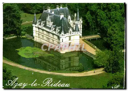 Cartes postales moderne Les Merveilles du Val de Loire Azay le Rideau Indre et Loire vue aerienne du Chateau XVI siecle