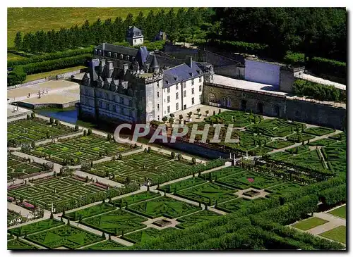 Cartes postales moderne Les Chateaux de la Loire Villandry Indre et Loire le Chateau les Jardins de Buis Composes de Fig