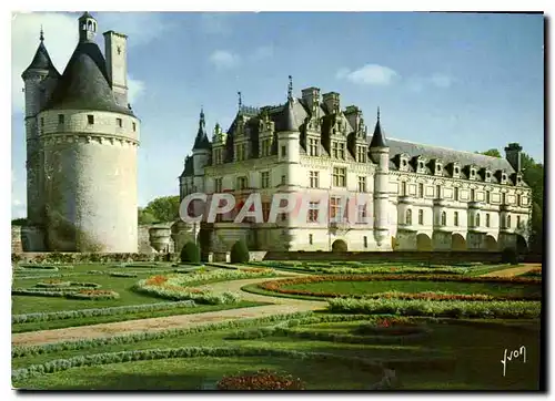 Cartes postales moderne Val de Loire Chateau de Chenonceaux I et L le Chateau et les Jardins