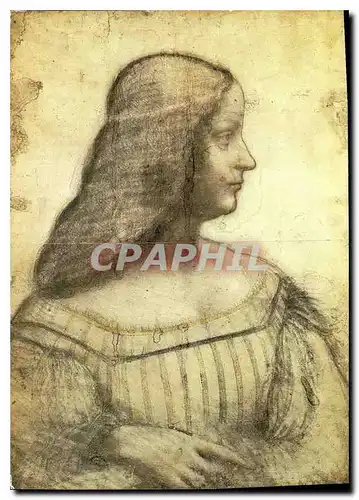 Moderne Karte Chateau du Clos Luce Amboise Indre et Loire Leonard de Vinci 1452 1519 Portrait d'Isabelle d'Est
