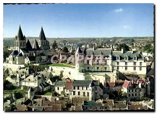 Moderne Karte Les Merveilles du Val de Loire Loches Indre et Loire l'eglise Saint Ours XII siecle et les Logis