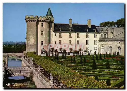 Cartes postales moderne Villandry I et L le Chateau les douves et le Jardin d'Ornement