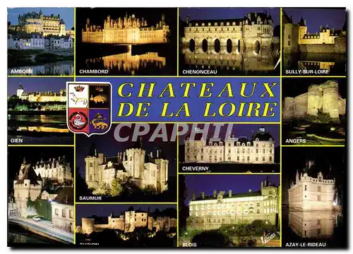 Cartes postales moderne Les Merveilles du Val de Loire ses chateaux illumines Claude Bernard