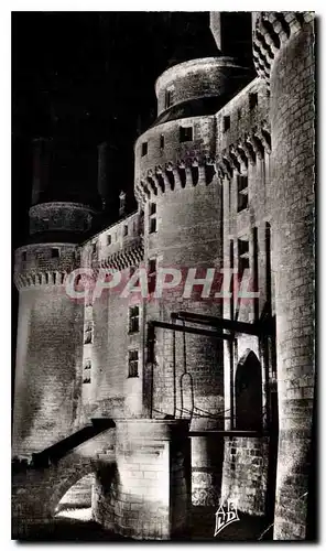Cartes postales moderne En Touraine Langeais le Chateau illumine