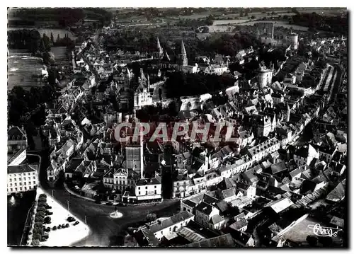 Cartes postales moderne Loches I et L vue panoramique aerienne