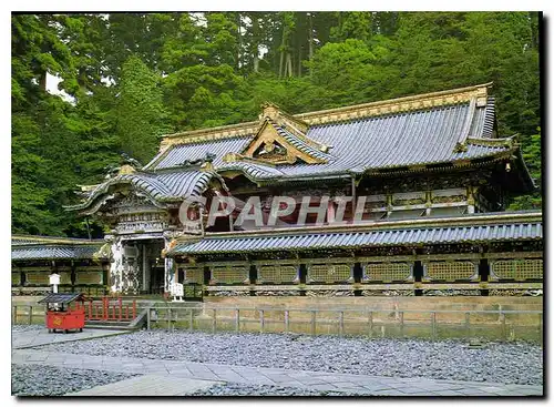 Moderne Karte Kara Gate and the hall of worship of Nikko Toshogu Shrine