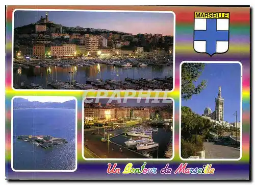 Moderne Karte Reflets de Provence Marseille Bouches du Rhone
