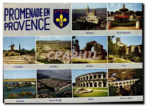 Moderne Karte Les Beaux Sites de Provence