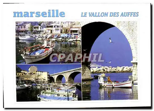 Moderne Karte Marseille bouches du rhone France Le Vallon des Auffes