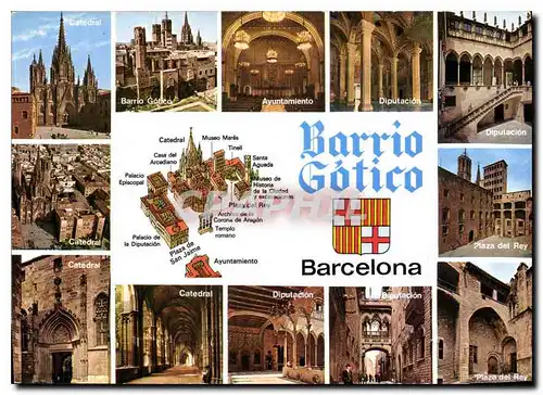 Cartes postales moderne Barcelone Barrio Gotico