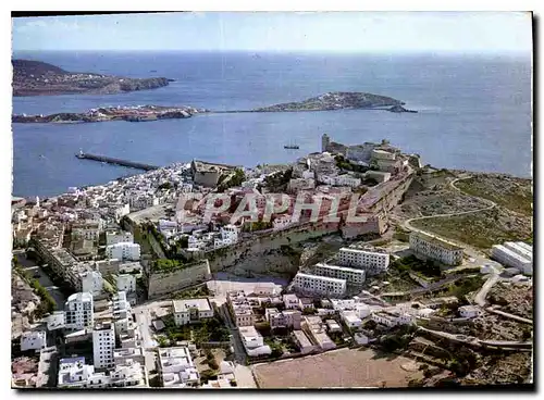 Moderne Karte Ibiza Baleares vue d'avion