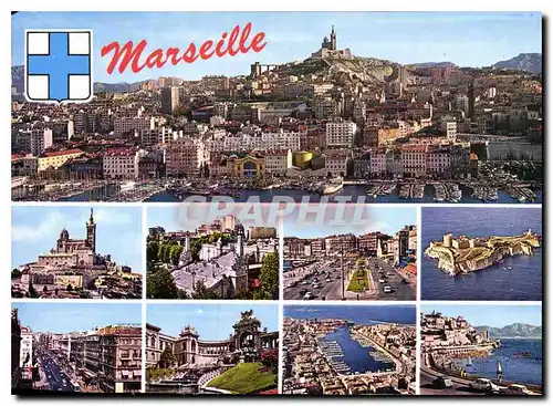 Moderne Karte Reflets de Provence Marseille Bouches du Rhone