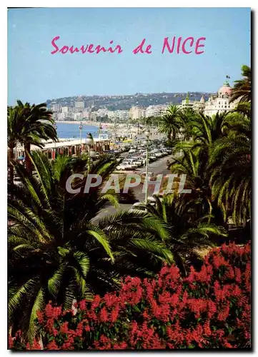 Moderne Karte Au soleil de la Cote d'Azur Nice La Promenade des Anglais