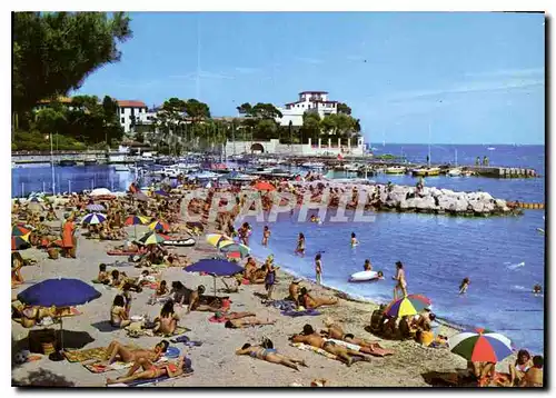 Cartes postales moderne Cote d'Azur Beaulieu sur Mer A M la plage de la Baie des Fourmis au fond le port de Plaisance et
