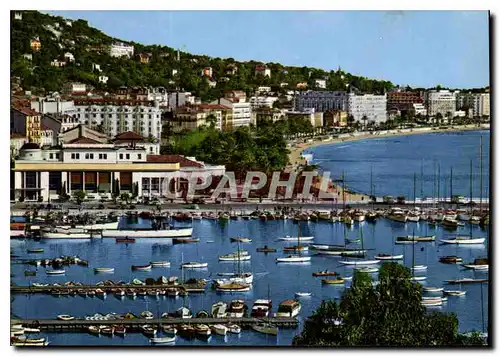 Moderne Karte Cannes le port le Casino la Croisette