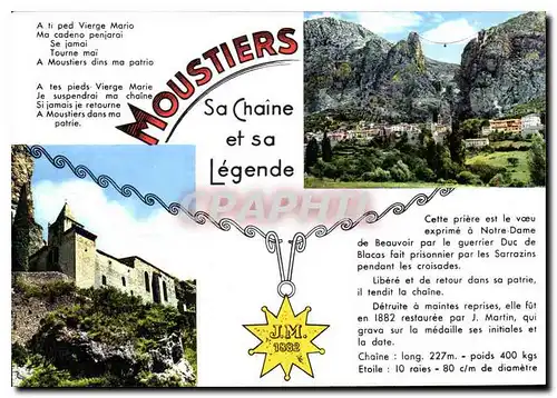 Cartes postales moderne Moustiers sa chaine et sa Legende