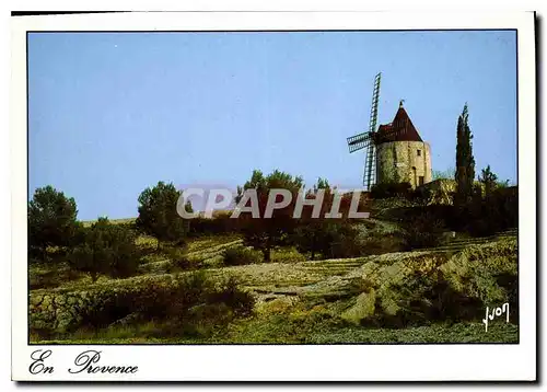 Moderne Karte En Provence Fontvieille Moulin d'Alphonse Daudet attend toujours les anes charges de ble