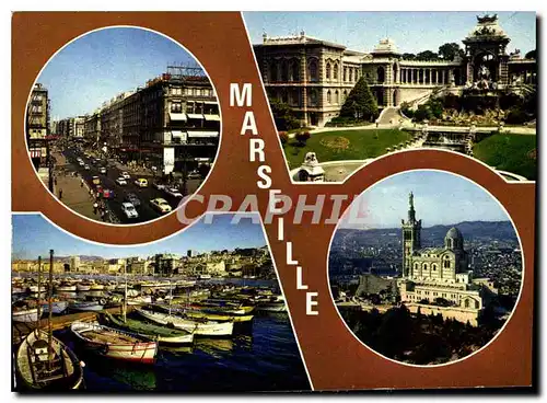 Moderne Karte Le Carrefour de Monde Marseille