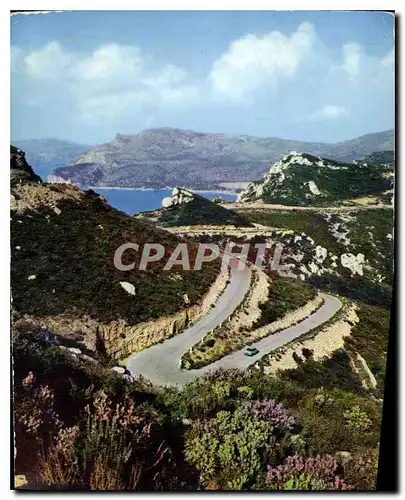 Cartes postales moderne Cassis B du R la route des Cretes