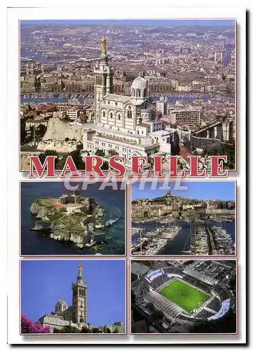 Cartes postales moderne Marseille Notre Dame de la Garde Le ch�teau d'If