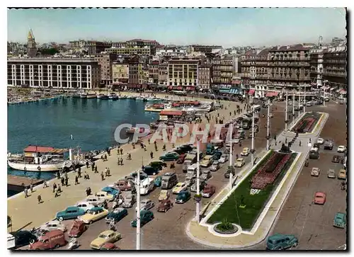 Cartes postales moderne Le Carrefour du Monde Marseille Quai des Belges et le Nouveau Jardin