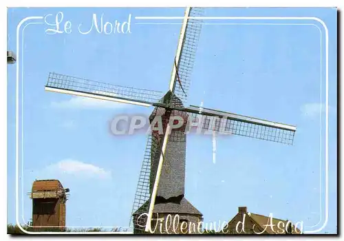 Cartes postales moderne Regard sur le Nord France le moulin de Villeneuve d'Ascq Moulin a vent
