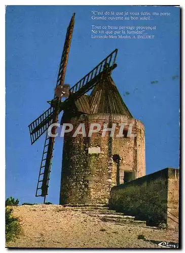 Moderne Karte Image de Provence Le Moulin de Daudet Commune de Fontvieille Moulin a vent