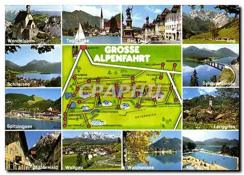 Moderne Karte Schones Bayerisches Alpengebiet