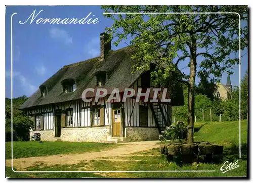 Cartes postales moderne Chaumieres Normandes