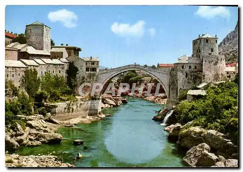 Moderne Karte Mostar le vieux pont