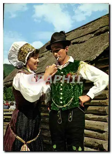 Moderne Karte Slovenija Jugoslavija costumes nationaux de Gorenjsko