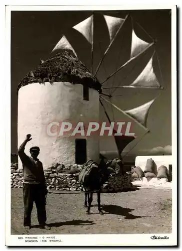 Moderne Karte Mykonos The windmill Moulin a vent