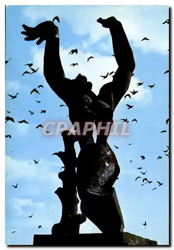 Cartes postales moderne Rotterdam Holland monument for a devastated city